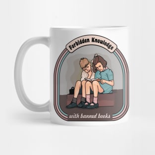 Forbidden Knowledge With Banned Books Mug